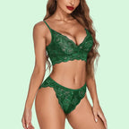 Soft Net Full Coverage Honeymoon Lingerie Set for Women – Non-Padded, Wire-Free Bridal Lingerie (Free Size 28–36)