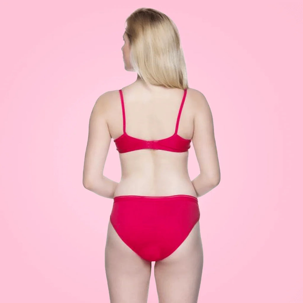 Soft Net Fancy Honeymoon Lingerie Set for Women – Satin Net, Non-Padded, Wire-Free, Full Coverage (B Cup)