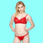 Soft Net Full Coverage Fancy Net Design Lingerie Set for Women – Non-Padded, Wire-Free, Comfortable Daily & Bridal Wear