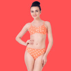 Cotton Rich Full Coverage Printed Lingerie Set for Women – Non-Padded, Wire-Free, Comfortable Daily Wear