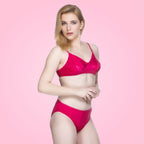 Soft Net Fancy Honeymoon Lingerie Set for Women – Satin Net, Non-Padded, Wire-Free, Full Coverage (B Cup)