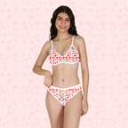 Cotton Full Coverage Everyday Lingerie Set for Women – Non-Padded, Wire-Free Bra & Panty Set