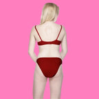 Soft Net Full Coverage Fancy Net Design Lingerie Set for Women – Non-Padded, Wire-Free, Comfortable Daily & Bridal Wear