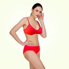 Pure Cotton Full Coverage Everyday Lingerie Set for Women – Soft Padded, Wire-Free Bra & Panty Set