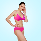 Pure Cotton Full Coverage Everyday Lingerie Set for Women – Soft Padded, Wire-Free Bra & Panty Set