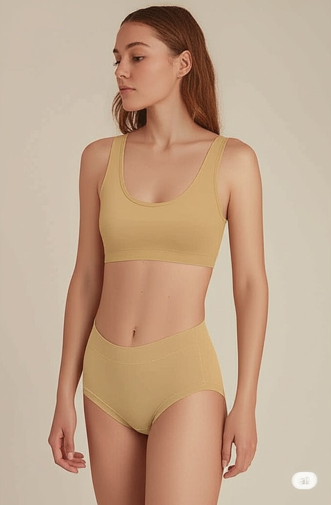 Women’s Cotton-Rich Full Coverage Bra & Panty Lingerie Set – Soft, Breathable & Comfortable Daily Wear