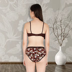 Cotton-Rich Full Coverage Double-Layered Bra & Hipster Panty Set for Women – Non-Padded, Wire-Free, Everyday Comfort