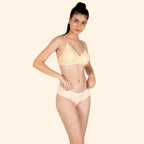 Cotton-Rich Full Coverage Everyday Lingerie Set for Women – Non-Padded, Wire-Free Bra & Panty Set