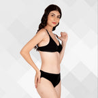 Cotton-Rich Full Coverage Everyday Lingerie Set for Women – Non-Padded, Wire-Free Bra & Panty Set