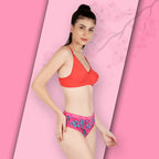 Cotton-Rich Full Coverage Bra & Hipster Panty Set for Women – Non-Padded, Wire-Free, Everyday Comfort