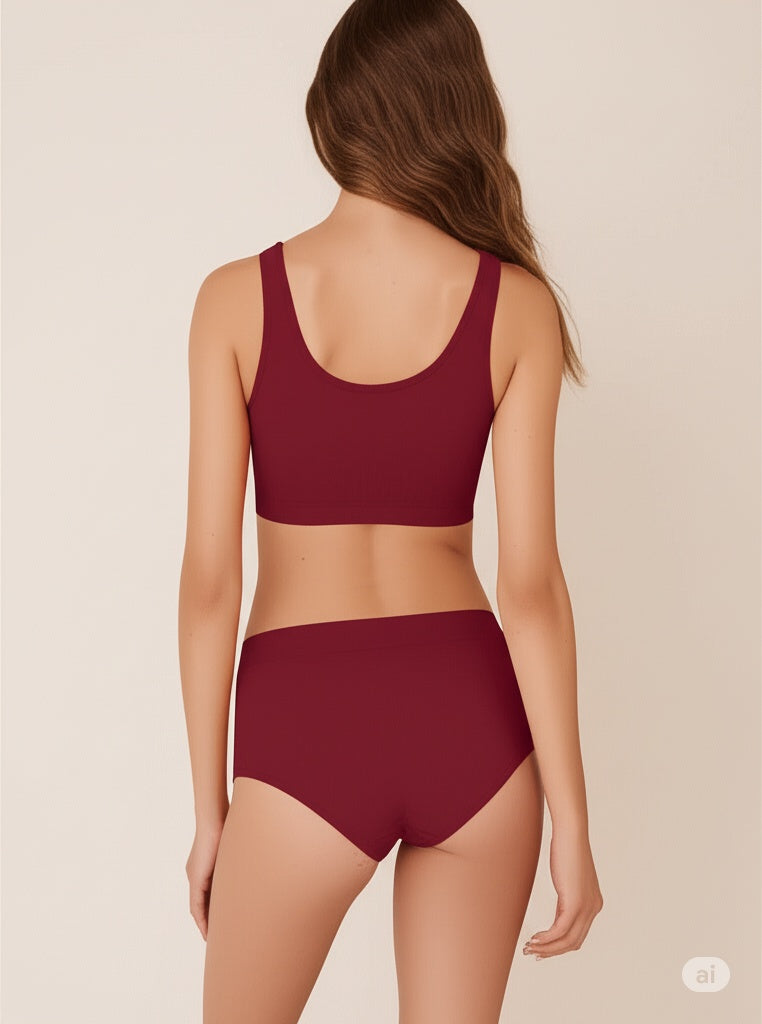 Women’s Cotton-Rich Full Coverage Bra & Panty Lingerie Set – Soft, Breathable & Comfortable Daily Wear