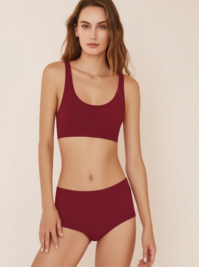 Women’s Cotton-Rich Full Coverage Bra & Panty Lingerie Set – Soft, Breathable & Comfortable Daily Wear