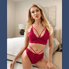 Soft Net Full Coverage Honeymoon Lingerie Set for Women – Non-Padded, Wire-Free Bridal Lingerie (Free Size 28–36)