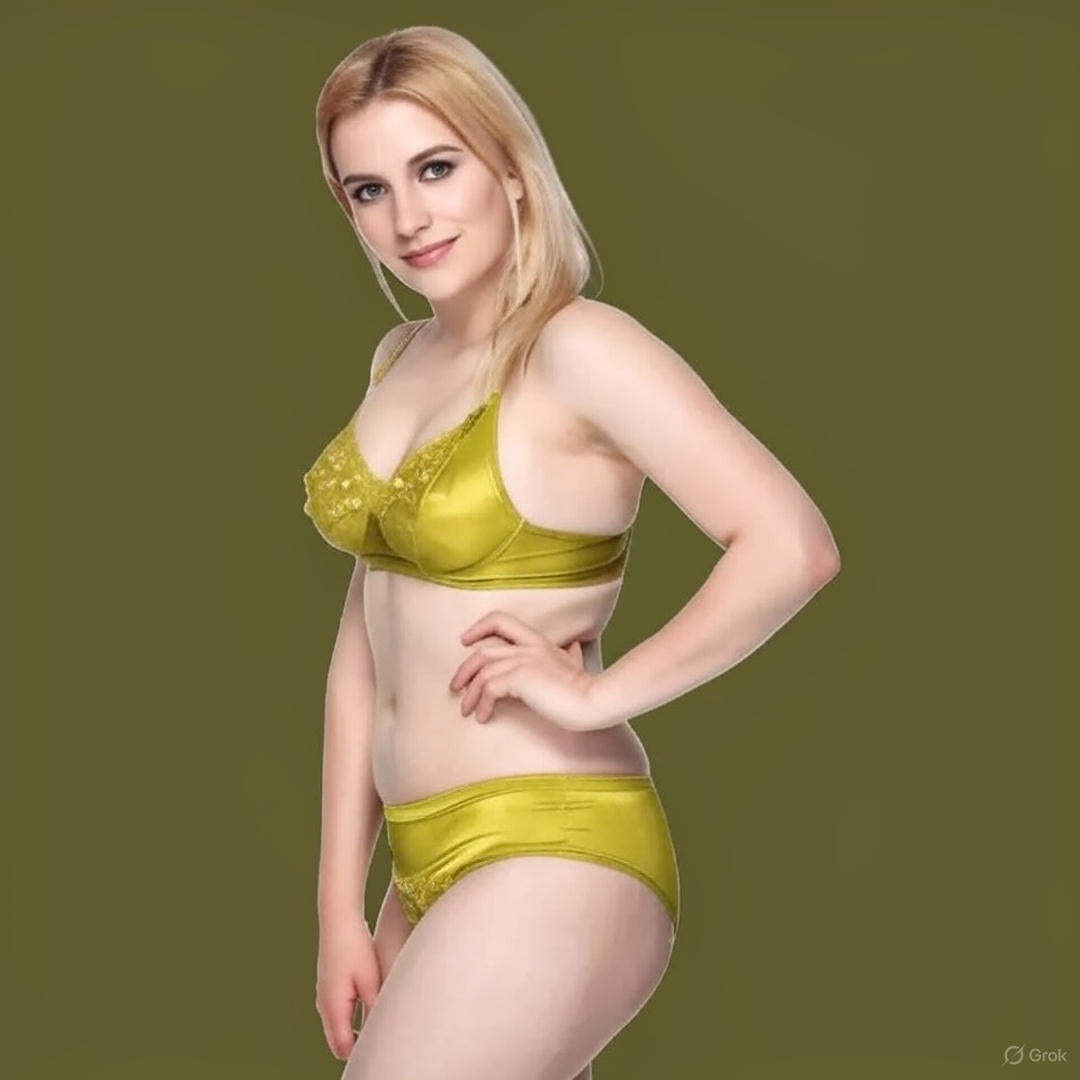 Satin Full Coverage Padded Lingerie Set for Women – Soft, Comfortable & Stylish